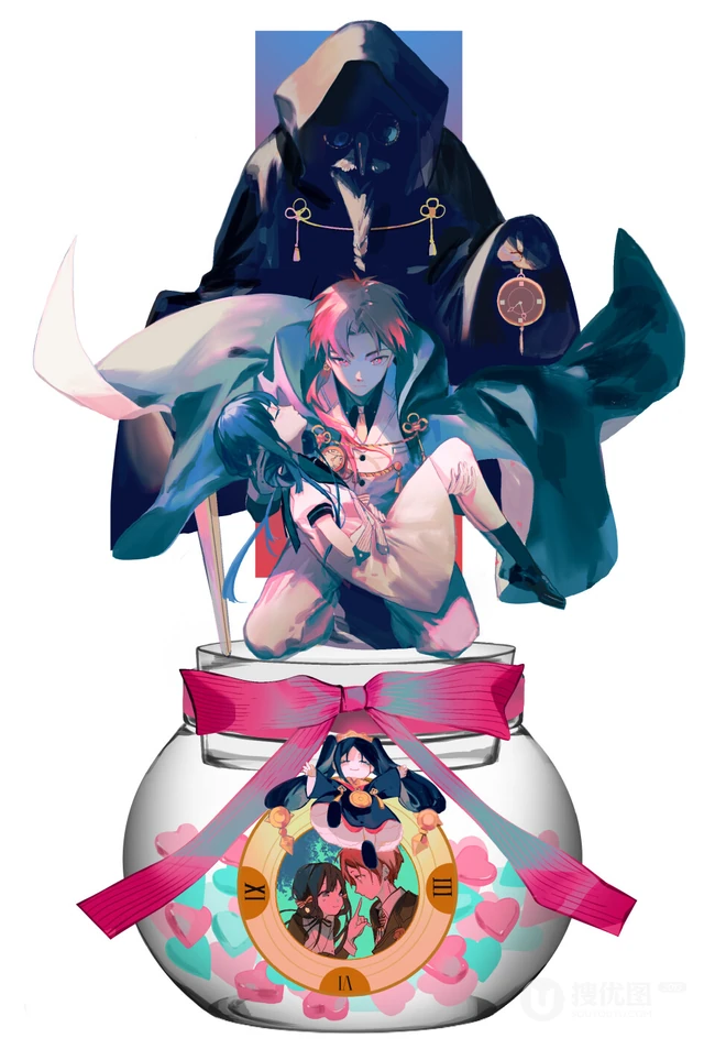 漫画《地缚少年花子君》精美糖果罐系列插画美图，p画师Glycan作品
