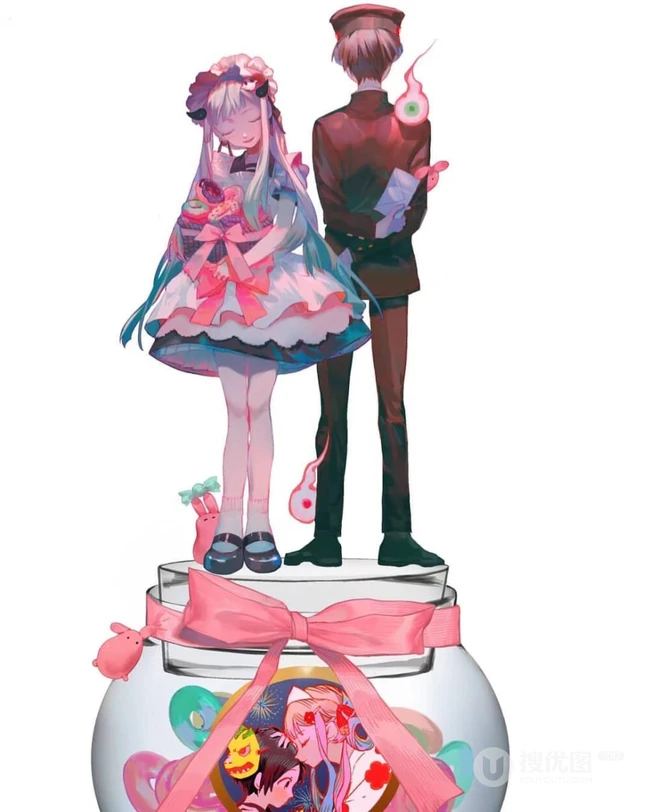漫画《地缚少年花子君》精美糖果罐系列插画美图，p画师Glycan作品