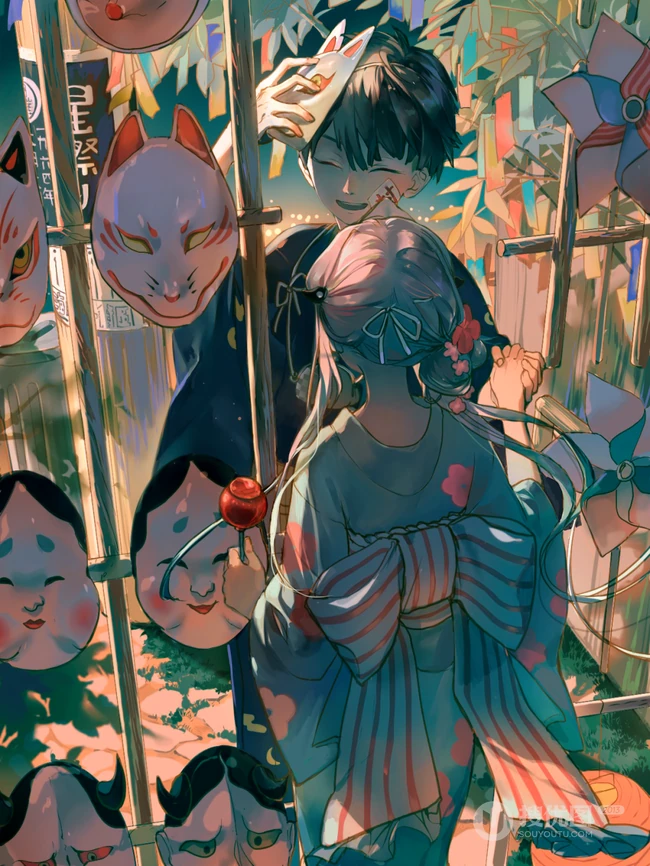 夕暮、千の風、雨音、窄门等精美插画图片，P站画师Glycan作品图集