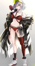cosplay小猫咪和喝饮料的性感比基尼动漫美女手机壁纸