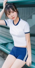网球场里的大白线条感运动妹子紧身衣短裤气质写真图片