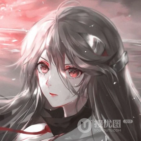 霸气高逼格的手绘二次元动漫女生手机壁纸