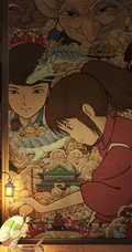 日本动漫神作&ldquo;千与千寻&rdquo;唯美场景高清手机桌面背景