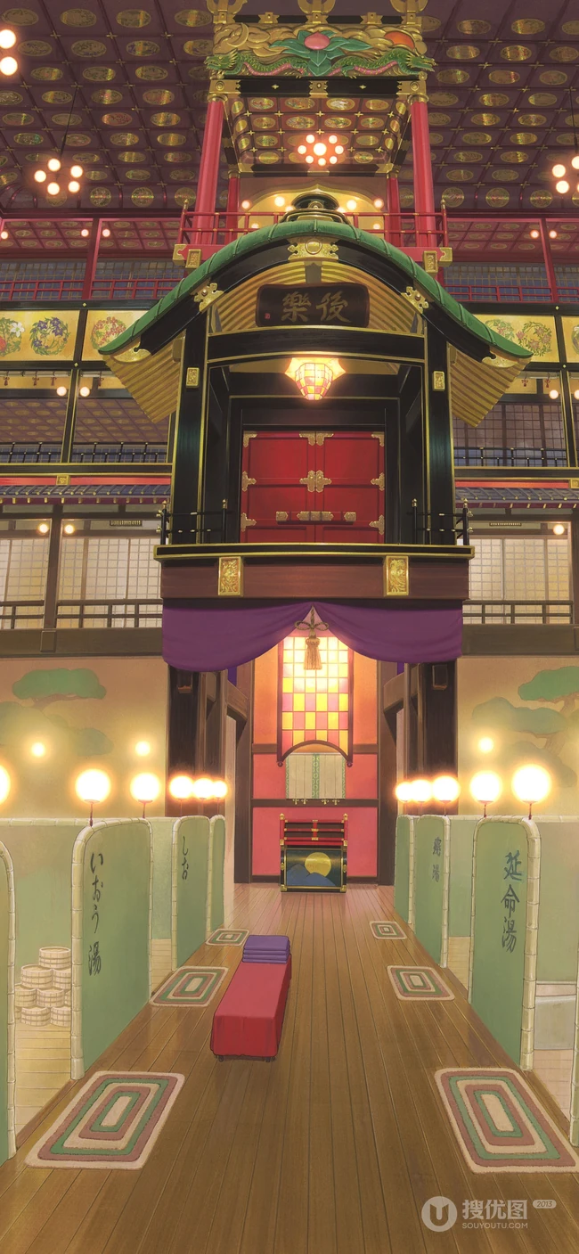 日本动漫神作&ldquo;千与千寻&rdquo;唯美场景高清手机桌面背景