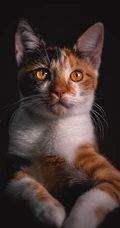 美国短尾猫，中华田园猫，三色猫超清摄影手机壁纸
