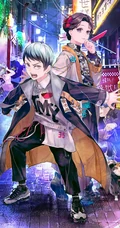 日本火热动漫《鬼灭之刃》人物穿现代时装的创意插画图片