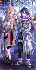 日本火热动漫《鬼灭之刃》人物穿现代时装的创意插画图片