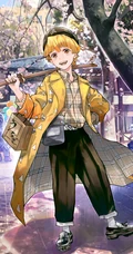 日本火热动漫《鬼灭之刃》人物穿现代时装的创意插画图片