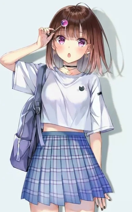 短裙动漫少女，各种类型动漫少女短裙系列插画图片集