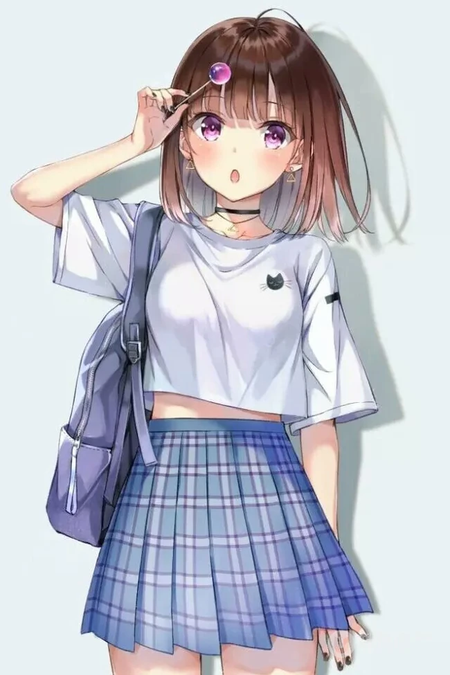 短裙动漫少女，各种类型动漫少女短裙系列插画图片集