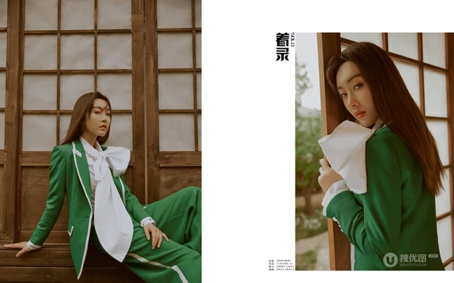 宣璐时尚气质穿搭登着录solo杂志写真图片