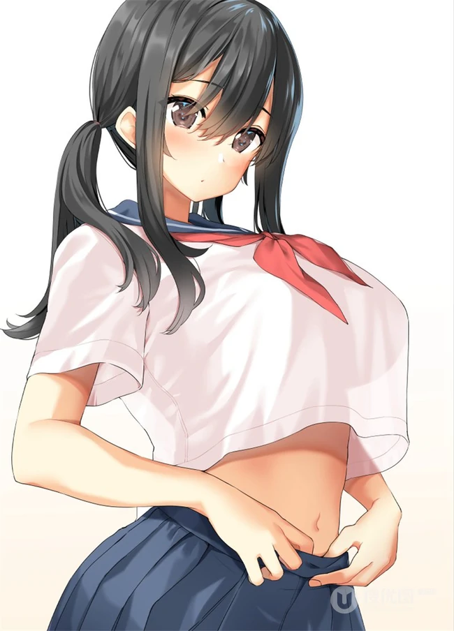 二次元世界里的那些纤细线条女生抬手露腰美萌图片集