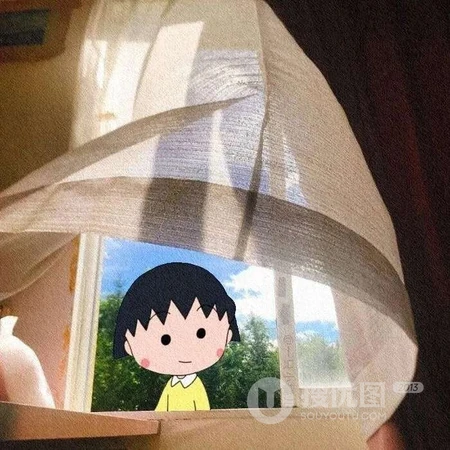 各种角度场景里的可爱动漫人物樱桃小丸子头像图片