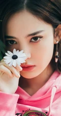 古力娜扎手拿雏菊花朵温婉恬静休闲装写真图片