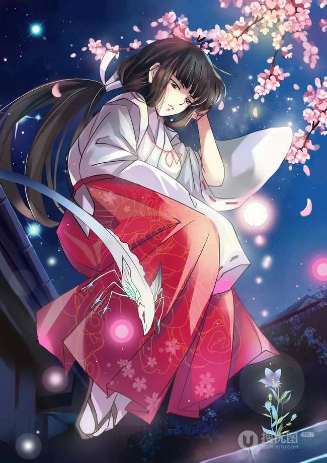 日本漫画《犬夜叉》动漫人物桔梗超清唯美图片集