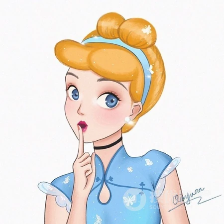 各种发型和衣服的好看迪士尼公主卡通头像图片