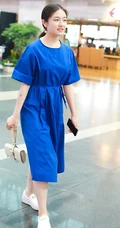 李兰迪变成微胖圆脸气质女生可爱街拍图片