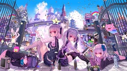 二次元动漫美女大合照插画高清桌面壁纸