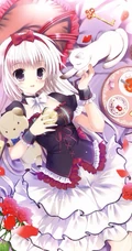 猫与少女，手抱猫咪的二次元少女插画图片