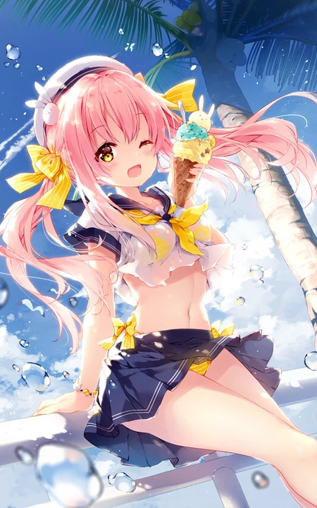 各式各样的二次元超短裙动漫气质女生，少女人物插画图片集