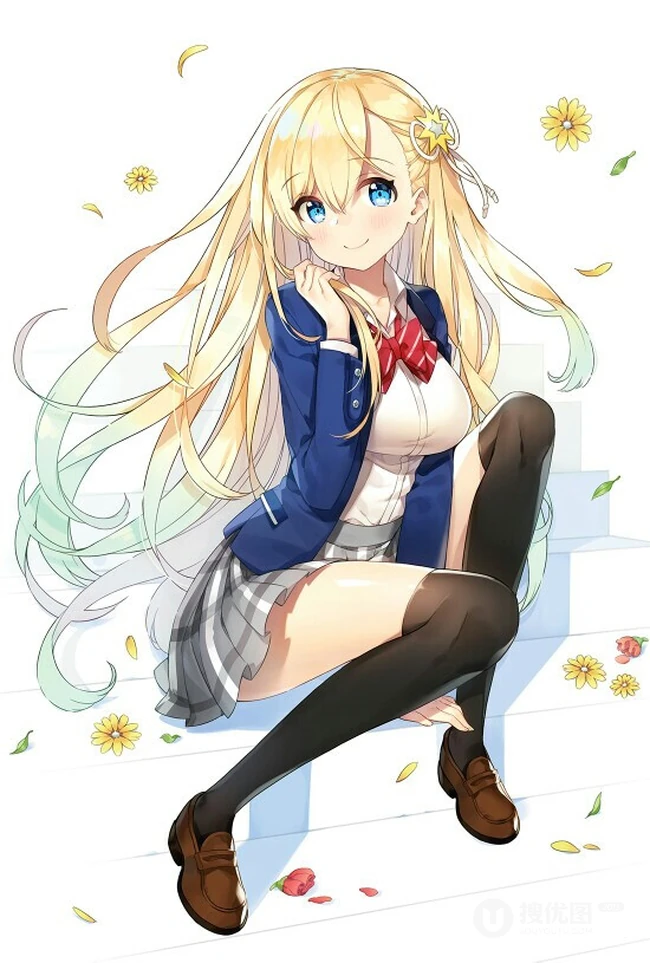 各式各样的二次元超短裙动漫气质女生，少女人物插画图片集