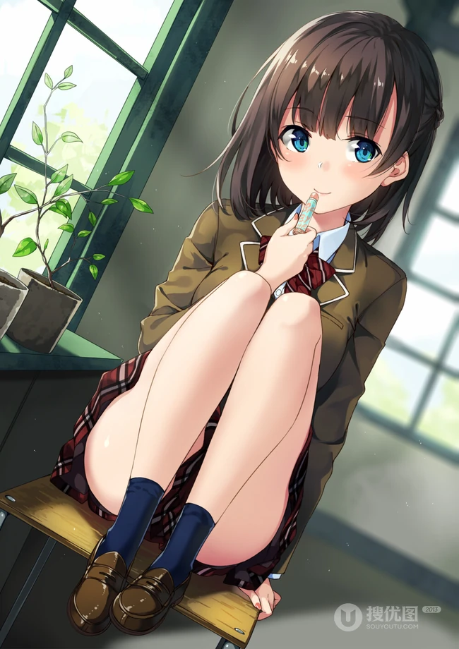 各式各样的二次元超短裙动漫气质女生，少女人物插画图片集