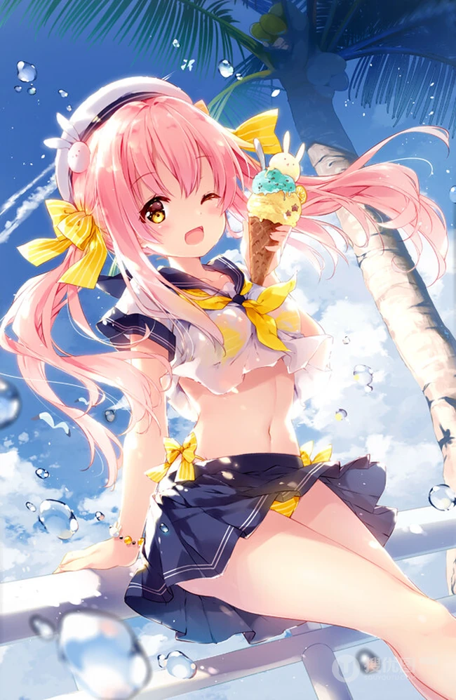 各式各样的二次元超短裙动漫气质女生，少女人物插画图片集