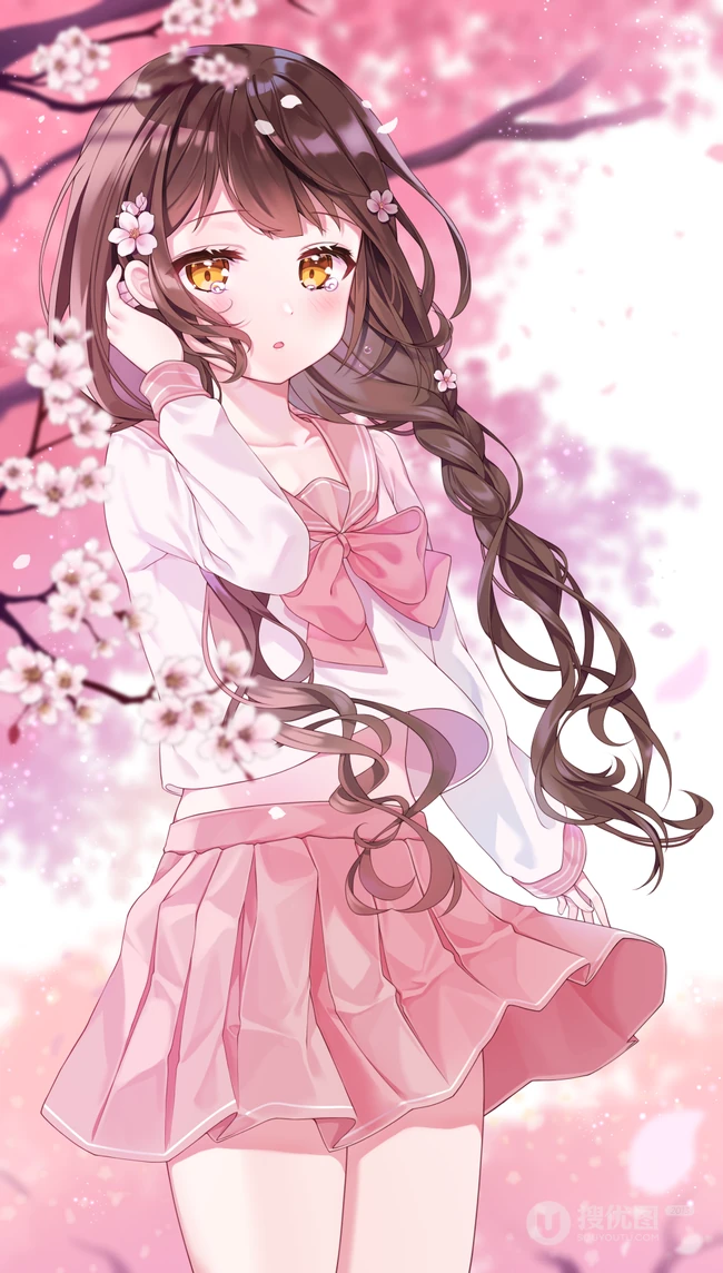 各式各样的二次元超短裙动漫气质女生，少女人物插画图片集