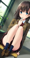 各式各样的二次元超短裙动漫气质女生，少女人物插画图片集