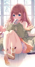 清凉夏日气质二次元热裤，短裤动漫女生甜心插画图片合集