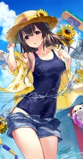 清凉夏日气质二次元热裤，短裤动漫女生甜心插画图片合集
