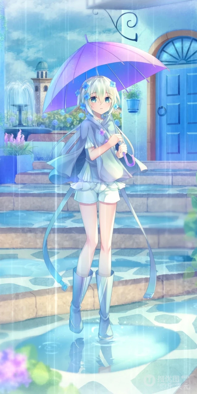 清凉夏日气质二次元热裤，短裤动漫女生甜心插画图片合集