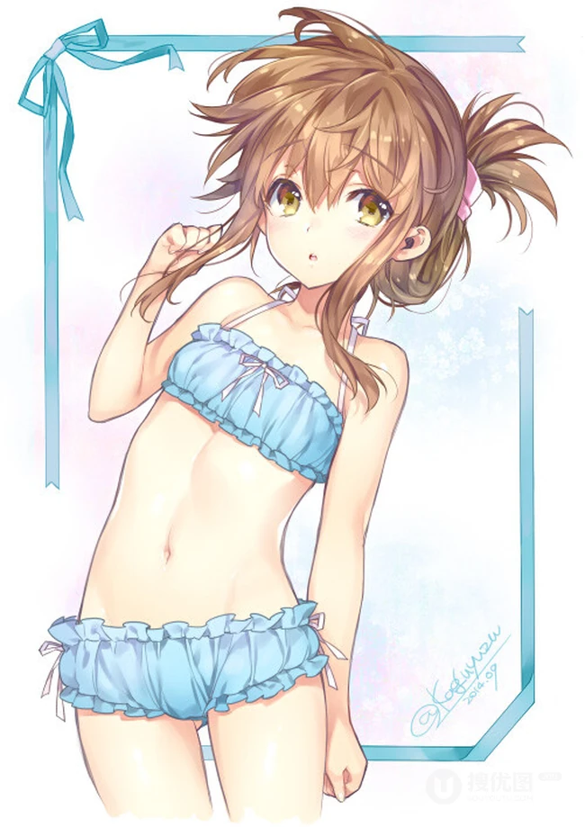 清凉夏日气质二次元热裤，短裤动漫女生甜心插画图片合集
