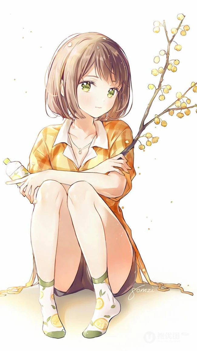 清凉夏日气质二次元热裤，短裤动漫女生甜心插画图片合集