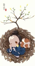 古风小童超萌可爱二十四节气系列Q版卡通插画图片