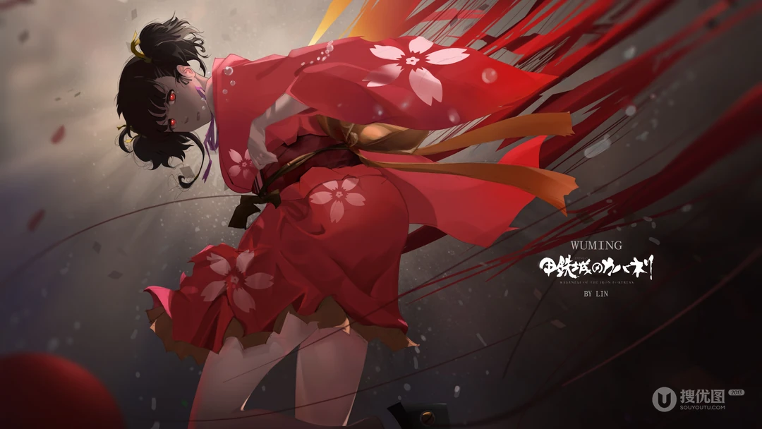 动漫&ldquo;甲铁城的卡巴内瑞&rdquo;人物插画高清壁纸