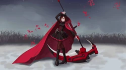 美国动漫RWBY拿着死神镰刀的女人物手机壁纸