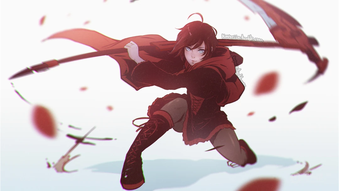 美国动漫RWBY拿着死神镰刀的女人物手机壁纸
