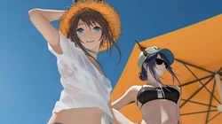 明日方舟女人物比基尼等创意手绘插画动漫壁纸下载