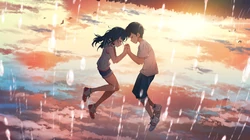 日漫天气之子唯美人物场景插画桌面壁纸