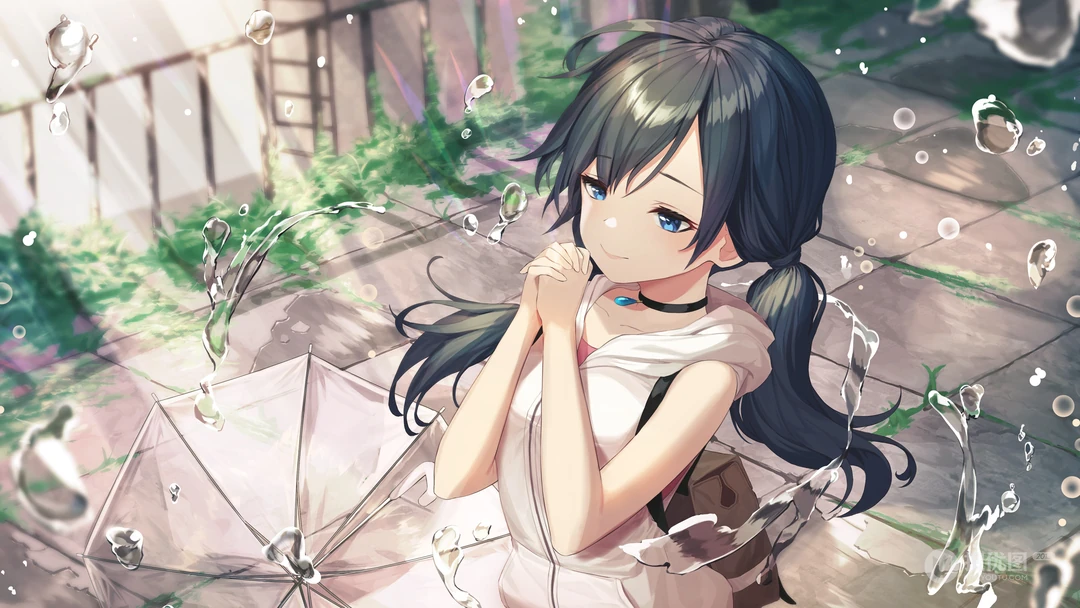 日漫天气之子唯美人物场景插画桌面壁纸
