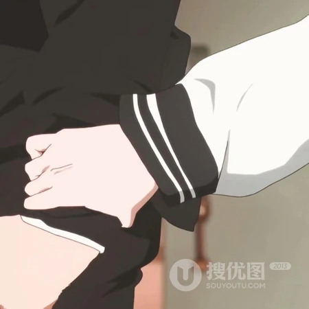 创意动漫男女接吻，牵手等一人一半头像图片