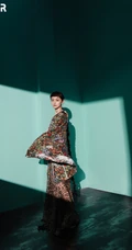何泓姗超长麻花辫造型复古典雅写真图片