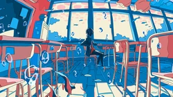 插画师心中的海底泡泡世界创意动漫手绘桌面壁纸