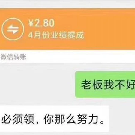 这个月业绩很棒，这是你的奖金？？？