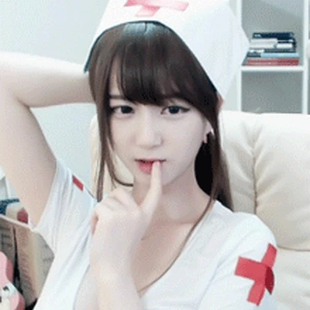 气质护士制服女生小姐姐直播gif动态图片