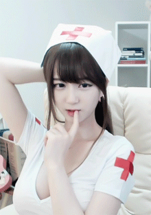 气质护士制服女生小姐姐直播gif动态图片