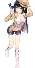 穿各种袜子袜装的二次元动漫线条感妹子插画图片合集