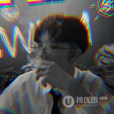 代表伤心，失恋等心情的男生头像，帅哥模糊光圈创意头像图片