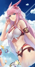 动漫手游《崩坏3》人物角色八重樱各种风格CG插画手绘多图图集
